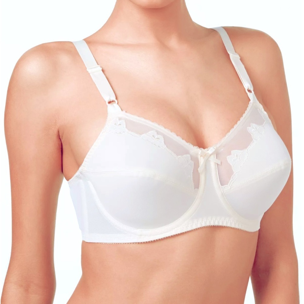 Bali®‎ Flower White Full-Figure Underwire Bra 0180 Sz 38C